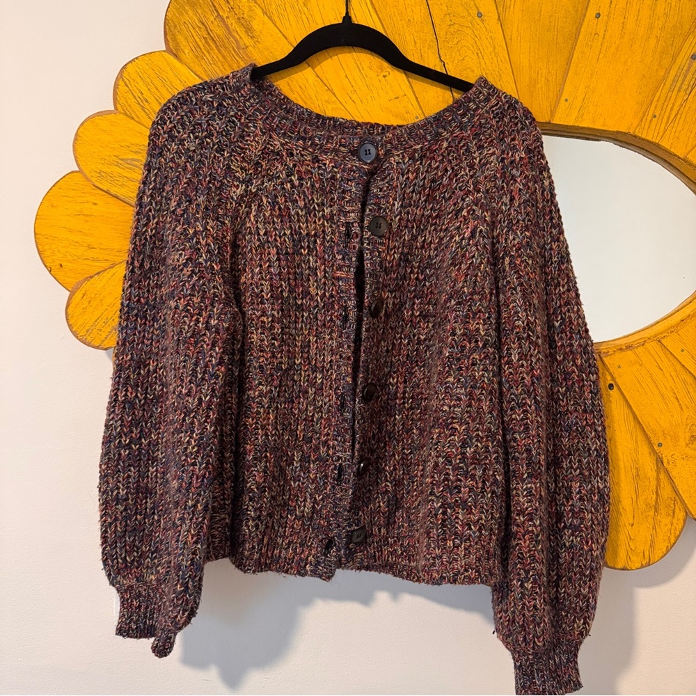 THE GREAT. Sophomore Multicolor Knit Cardigan